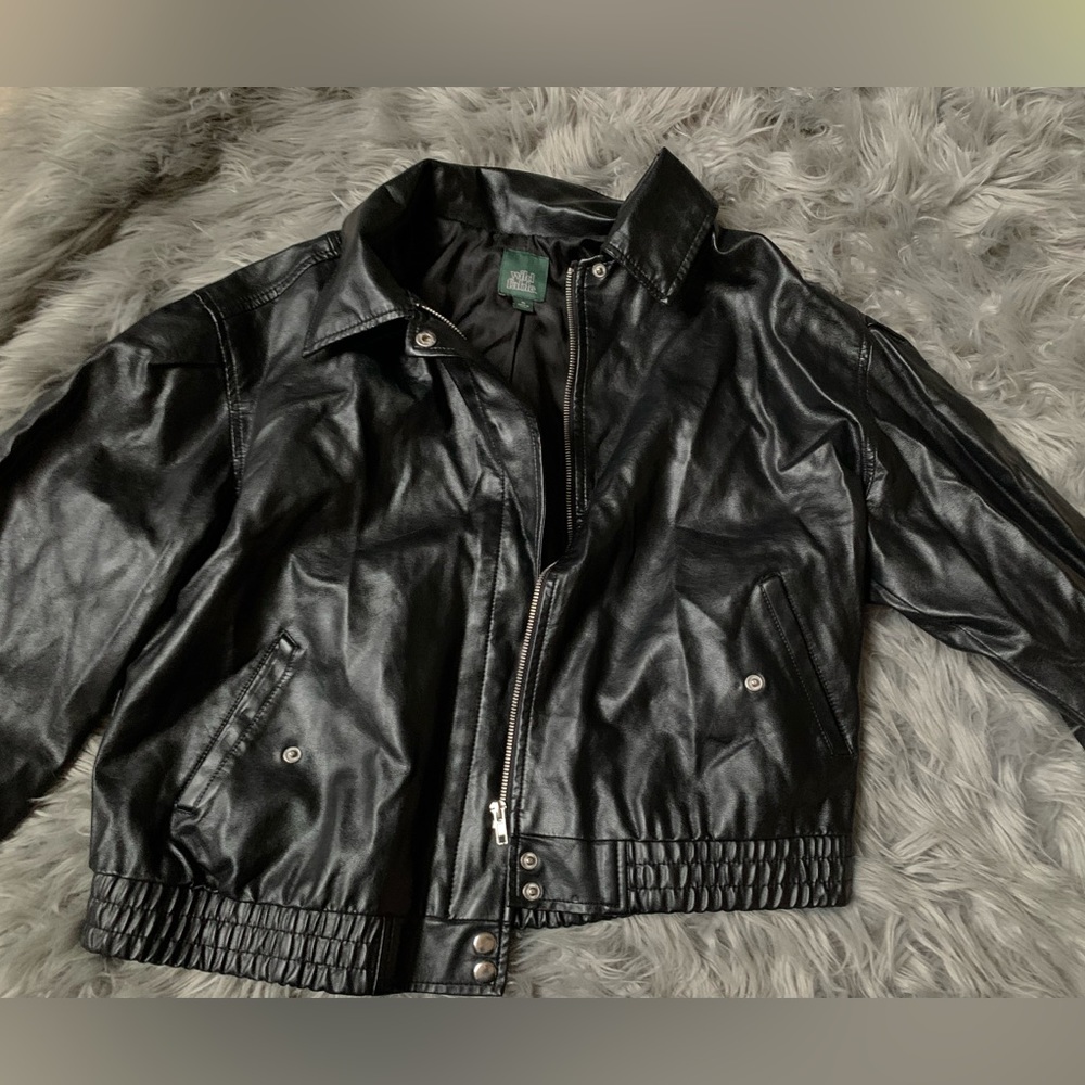 Faux leather jacket